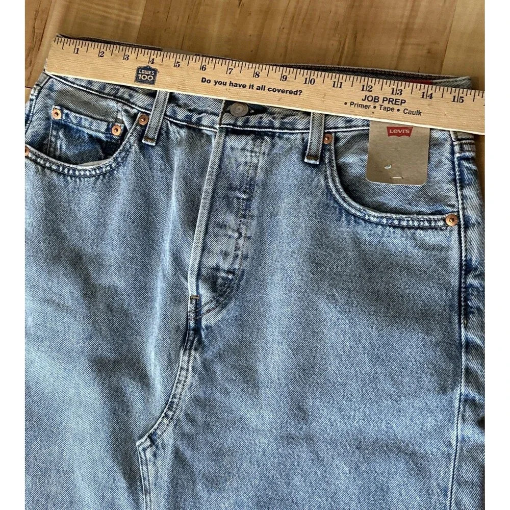 Levi's Women's Denim Maxi Skirt With Slit Size 28 (30) See Photos NWT - Picture 9 of 14